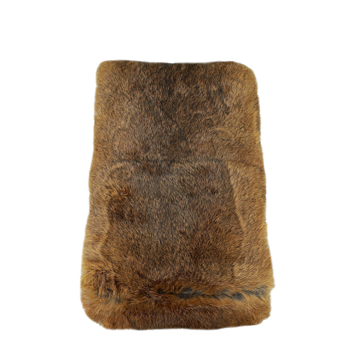 Louis Vuitton Brown Logo Rex en Lapin Fur Scarf