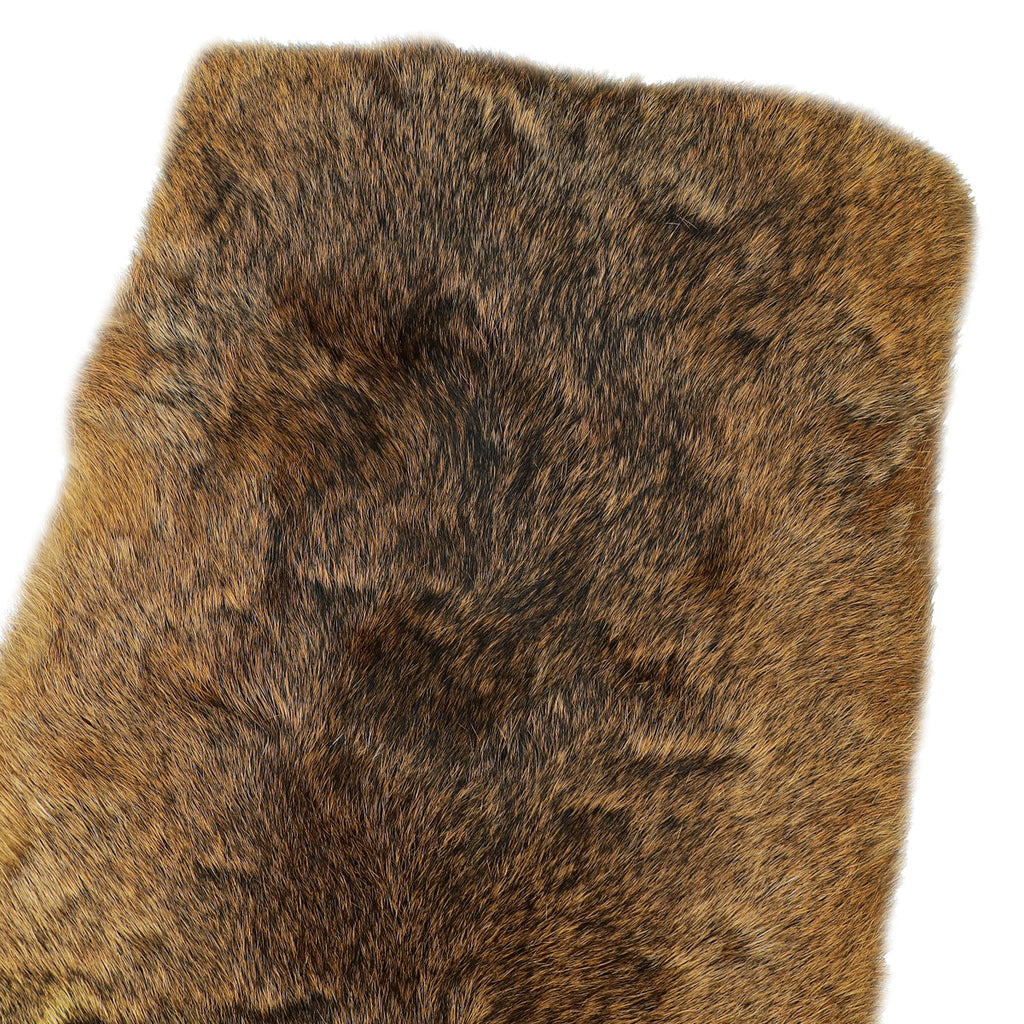 Louis Vuitton Brown Logo Rex en Lapin Fur Scarf