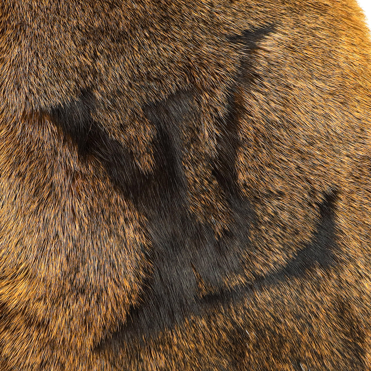 Louis Vuitton Brown Logo Rex en Lapin Fur Scarf