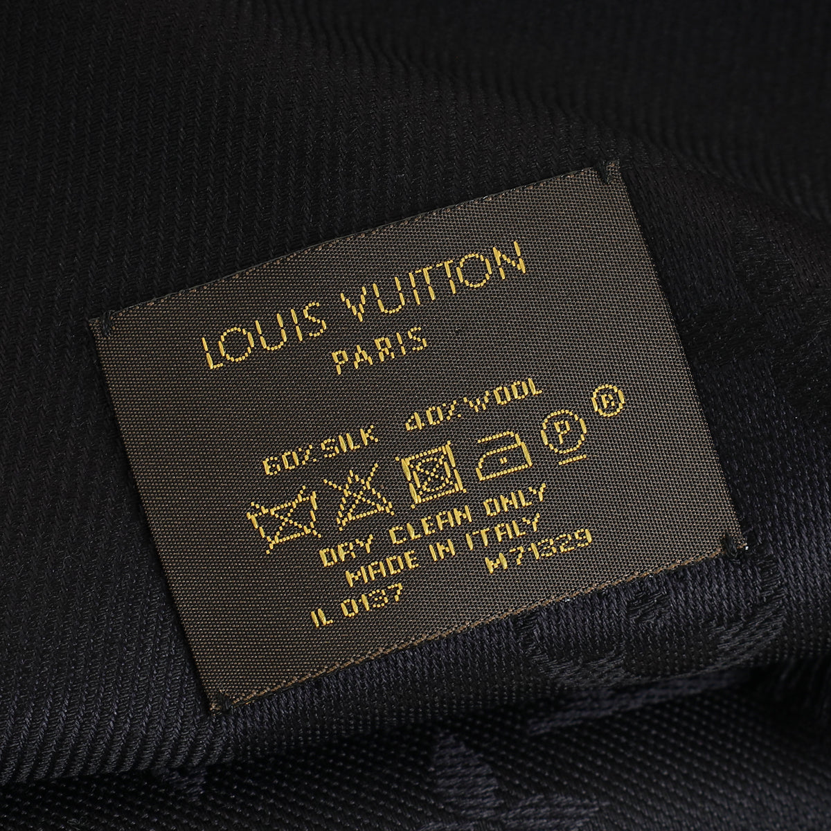 Louis Vuitton Black Monogram Classic Shawl