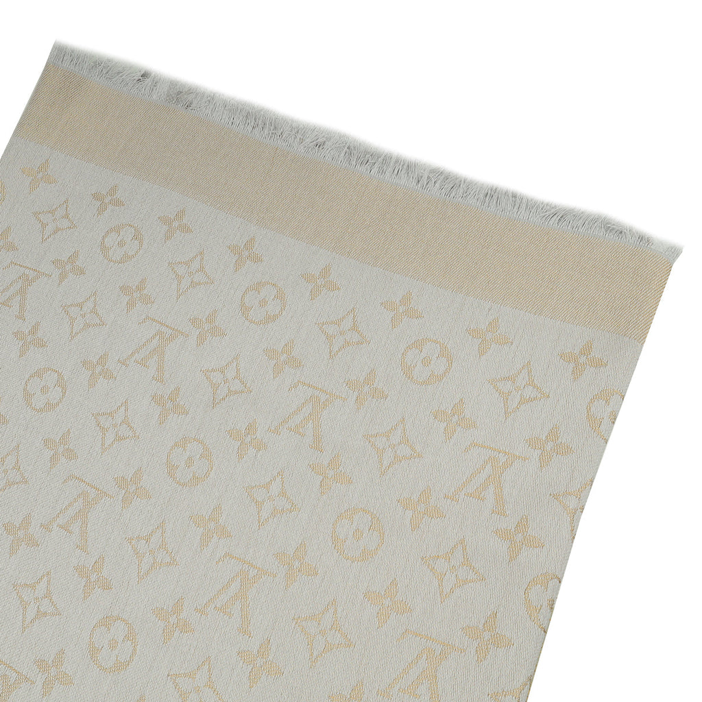 Louis Vuitton Greige Monogram Shine Shawl