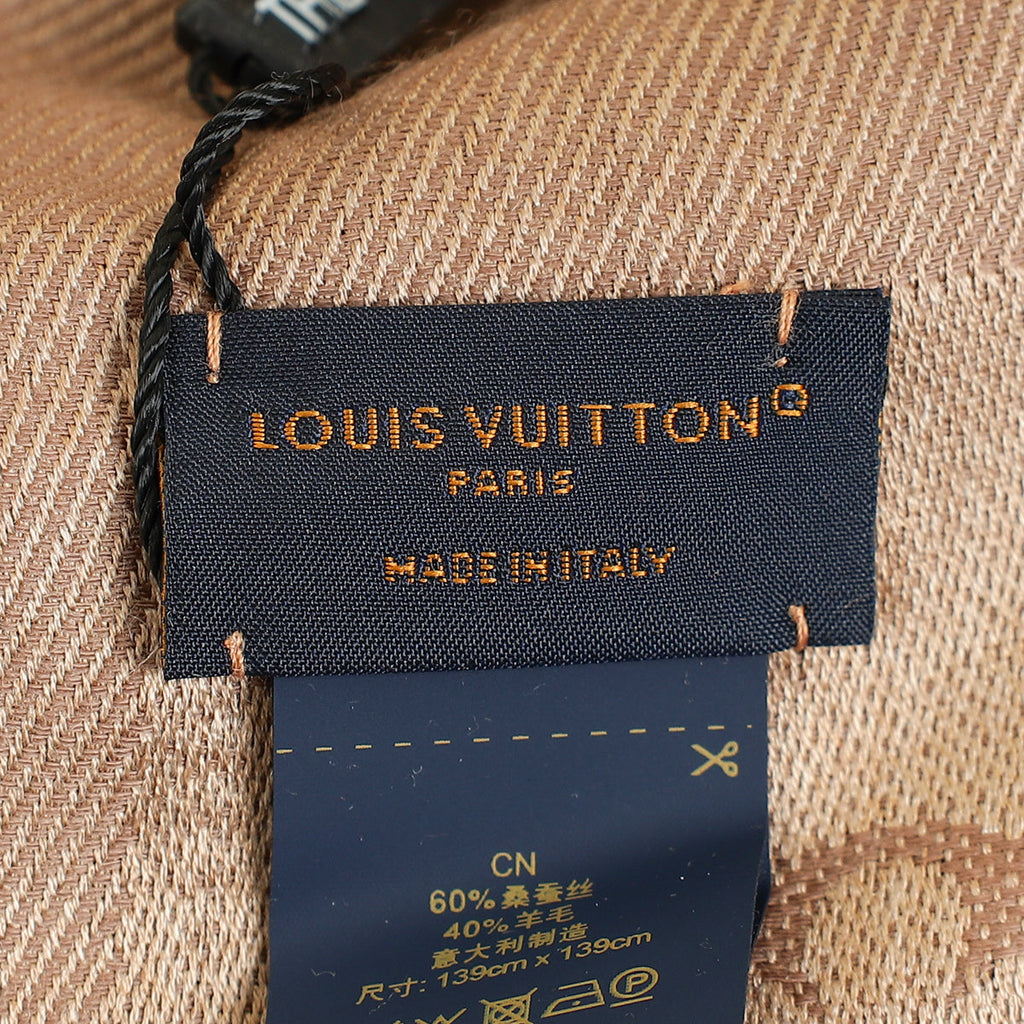 Louis Vuitton Cappuccino Monogram Classic Shawl