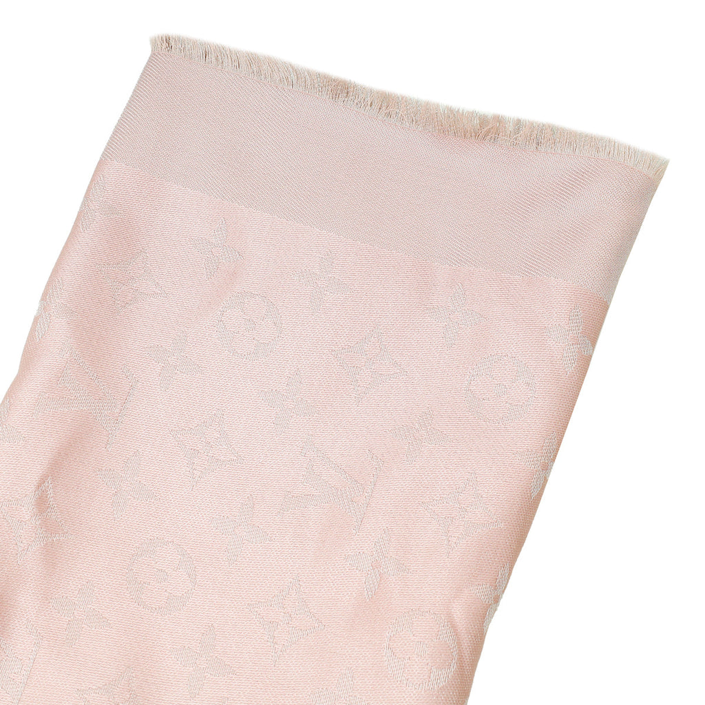 Louis Vuitton Rose Velours Monogram Shine Shawl