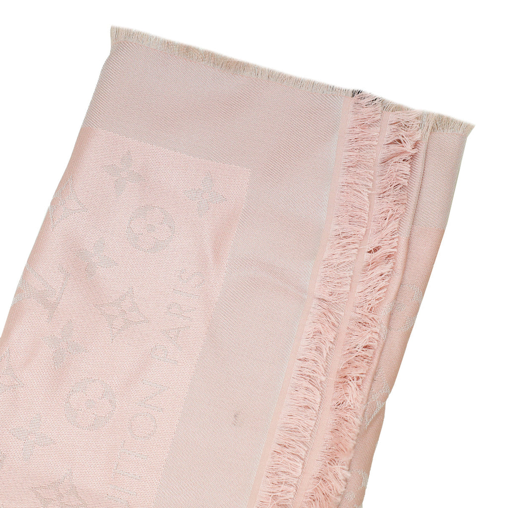 Louis Vuitton Rose Velours Monogram Shine Shawl