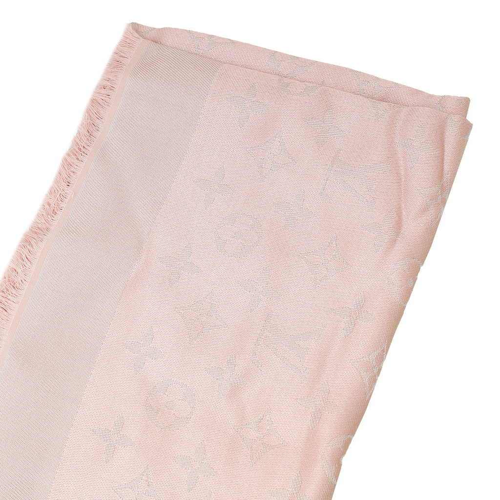Louis Vuitton Rose Velours Monogram Shine Shawl