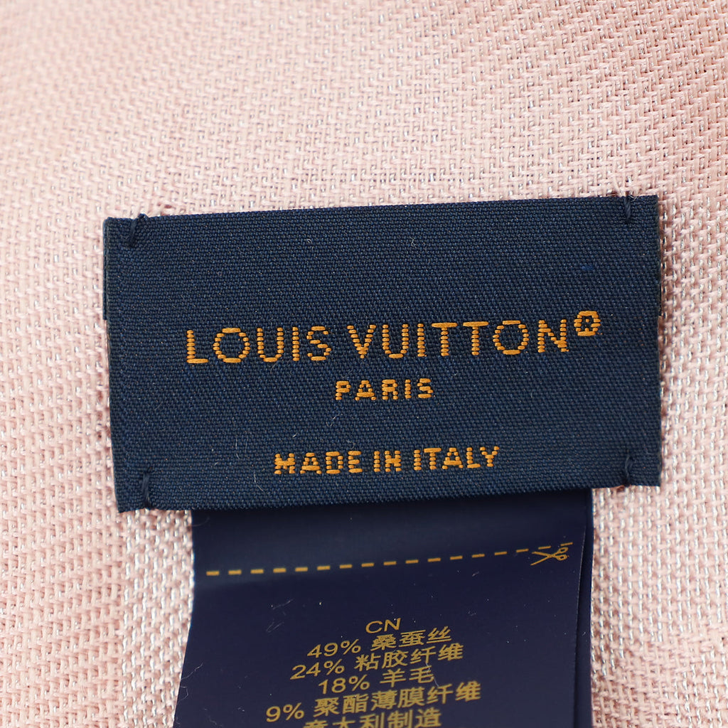 Louis Vuitton Rose Velours Monogram Shine Shawl