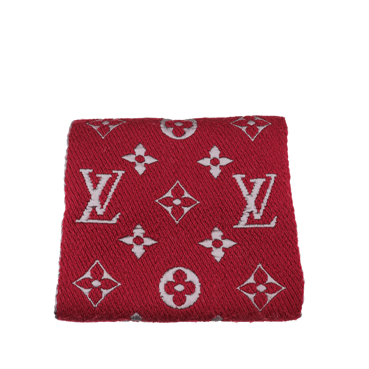Louis Vuitton Bicolor Wool Silk Logomania Duo Scarf