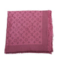 Louis Vuitton Wine Red Monogram Silk Wool Shawl