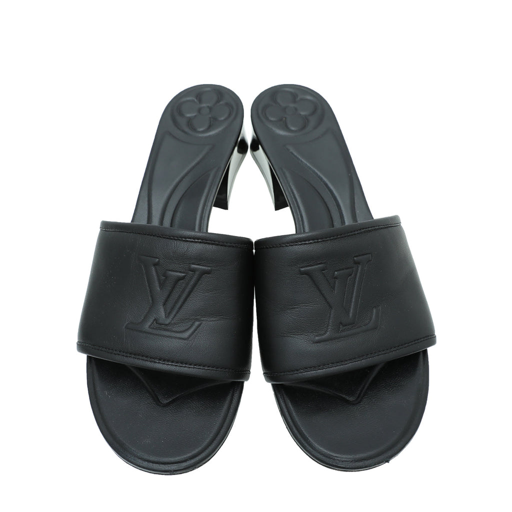 Louis Vuitton Black Magnetic Mules 40