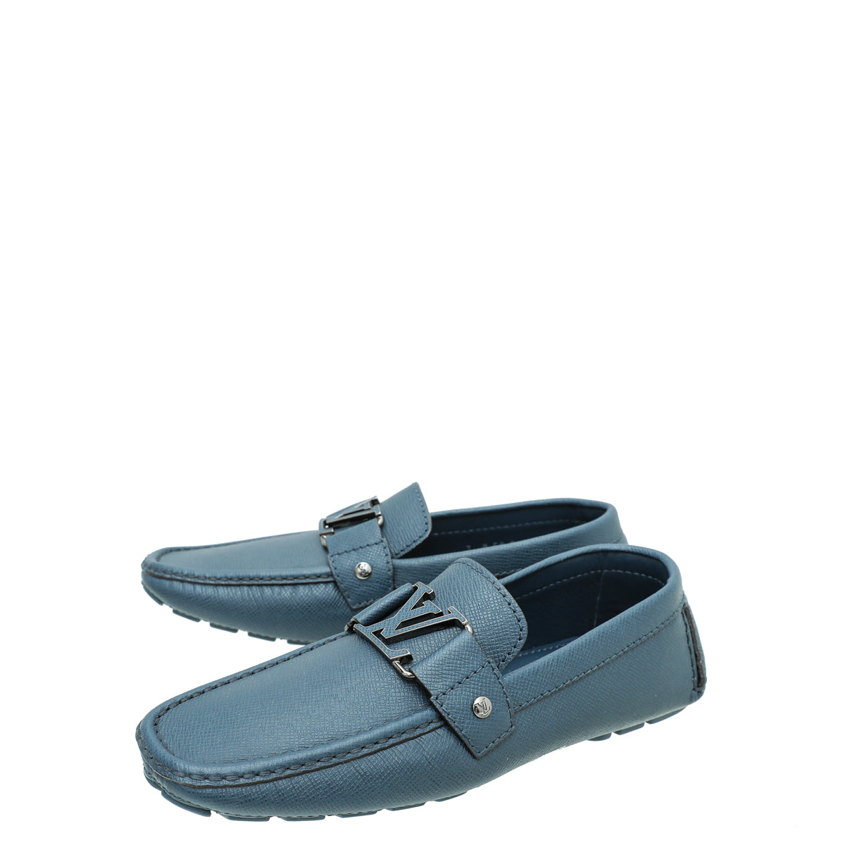 Louis Vuitton Navy Blue Monte Carlo Leather Moccasin 7