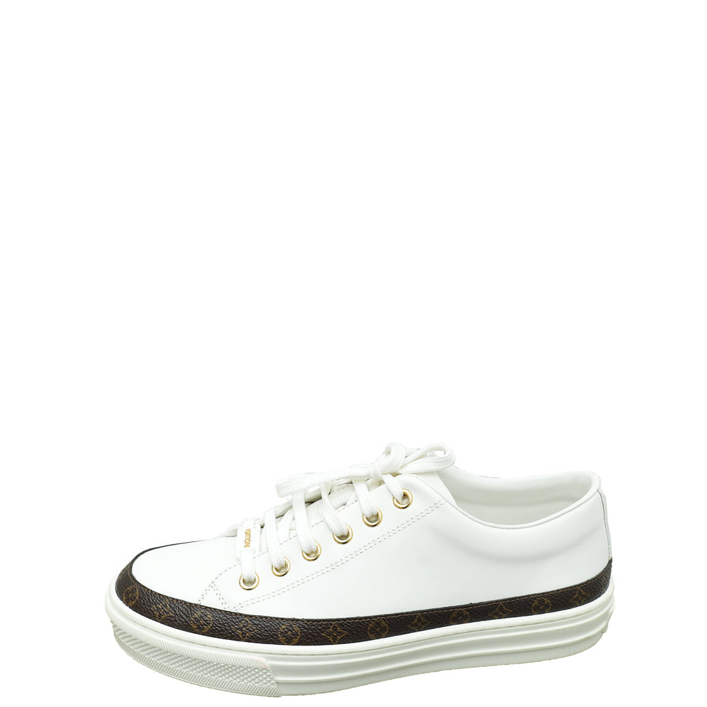 Louis Vuitton White Monogram Stellar Sneakers 36