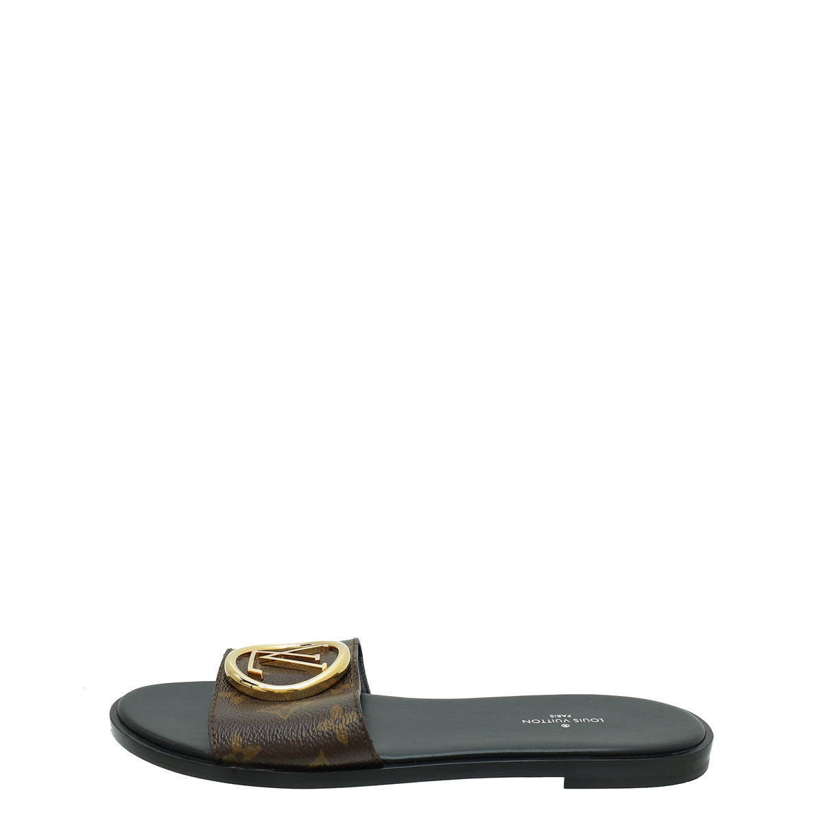 Louis Vuitton Monogram Lock It Flat Mules 37