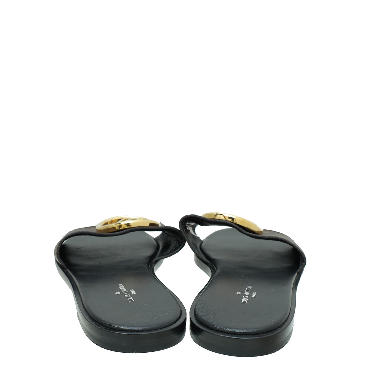 Louis Vuitton Monogram Lock It Flat Mules 37