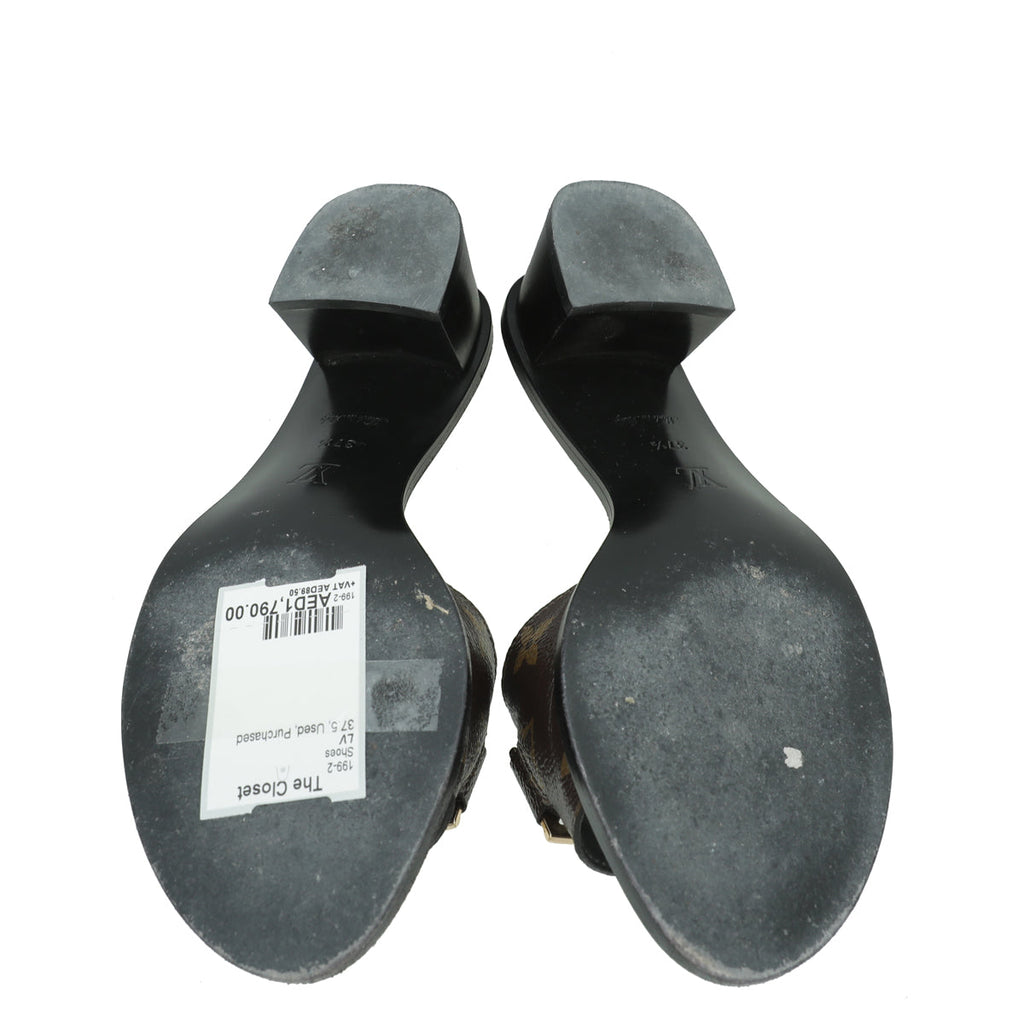 Louis Vuitton Monogram Lock It Mules 37.5