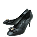 Louis Vuitton Black Peep Toe Logo Pump 39