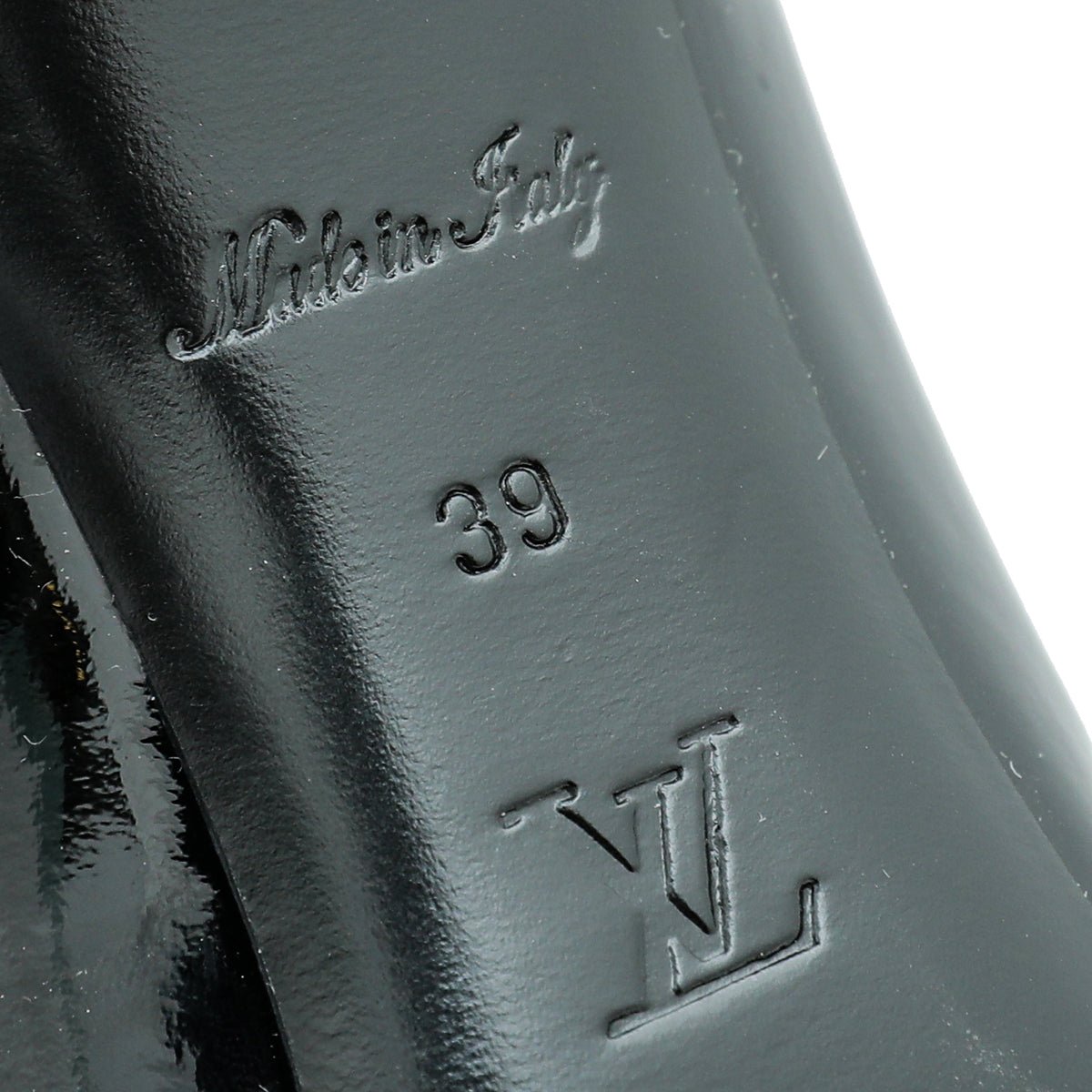 Louis Vuitton Black Peep Toe Logo Pump 39