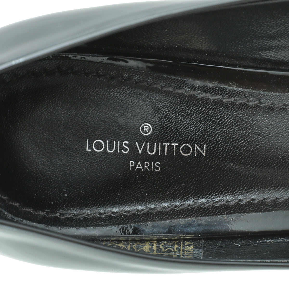 Louis Vuitton Black Peep Toe Logo Pump 39