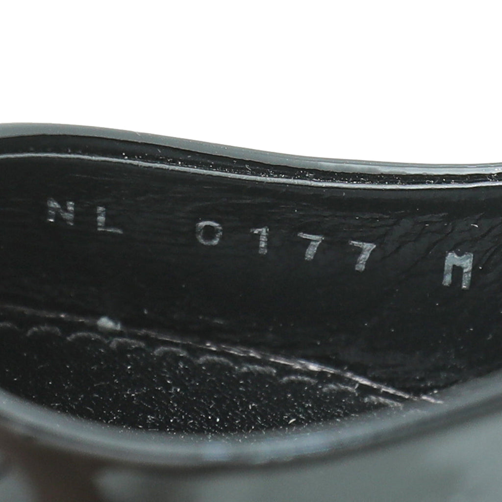 Louis Vuitton Black Peep Toe Logo Pump 39