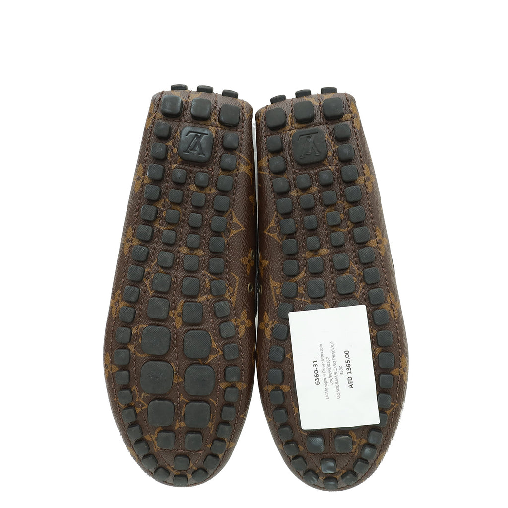 Louis Vuitton Monogram Driver Moccasin Loafer 5.5