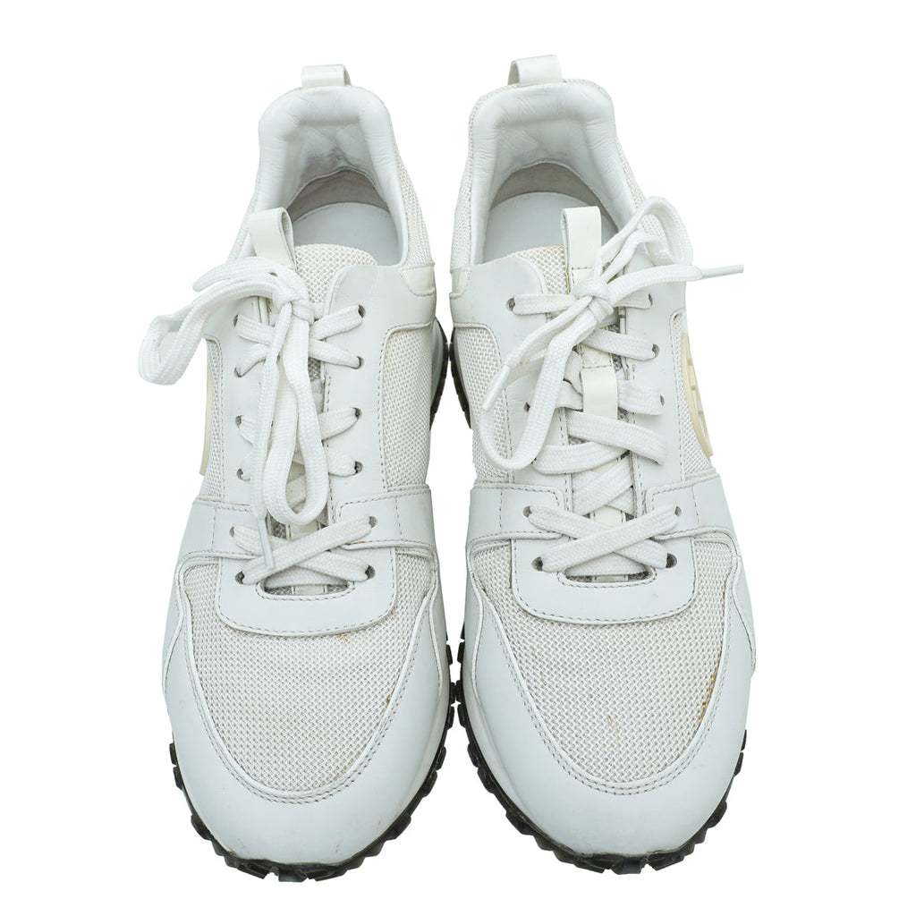Louis Vuitton White Run Away Sneaker 37.5