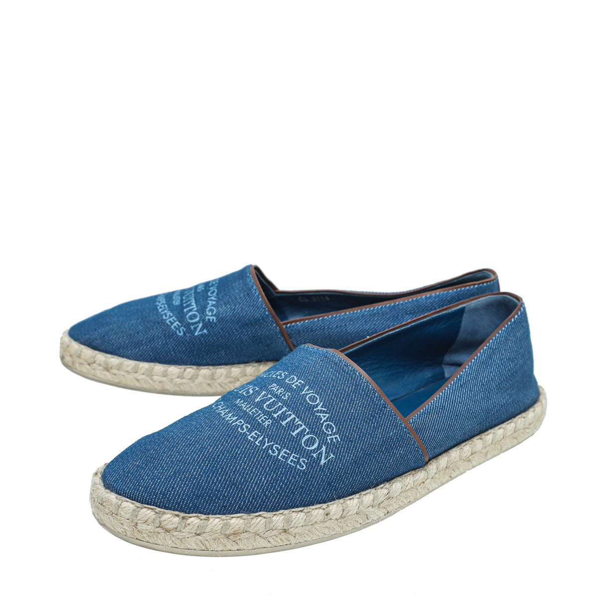 Louis Vuitton Blue Articles De Voyage Espadrille 37.5