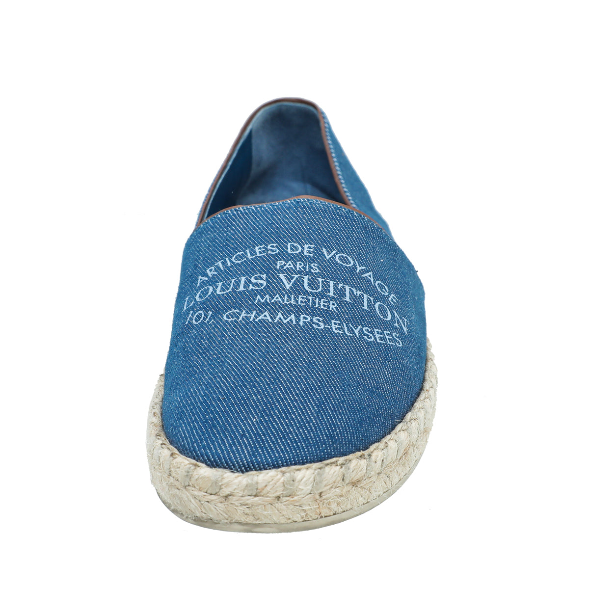 Louis Vuitton Blue Articles De Voyage Espadrille 37.5