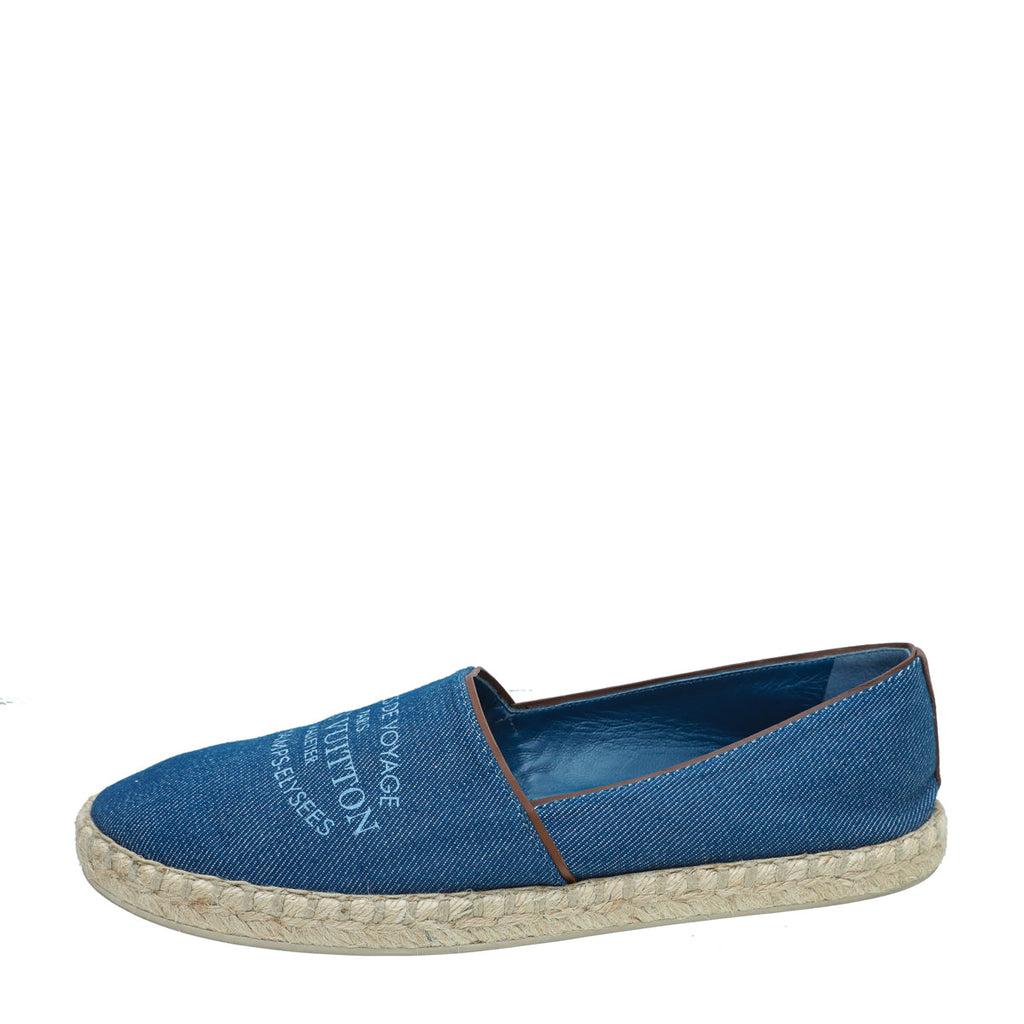 Louis Vuitton Blue Articles De Voyage Espadrille 37.5