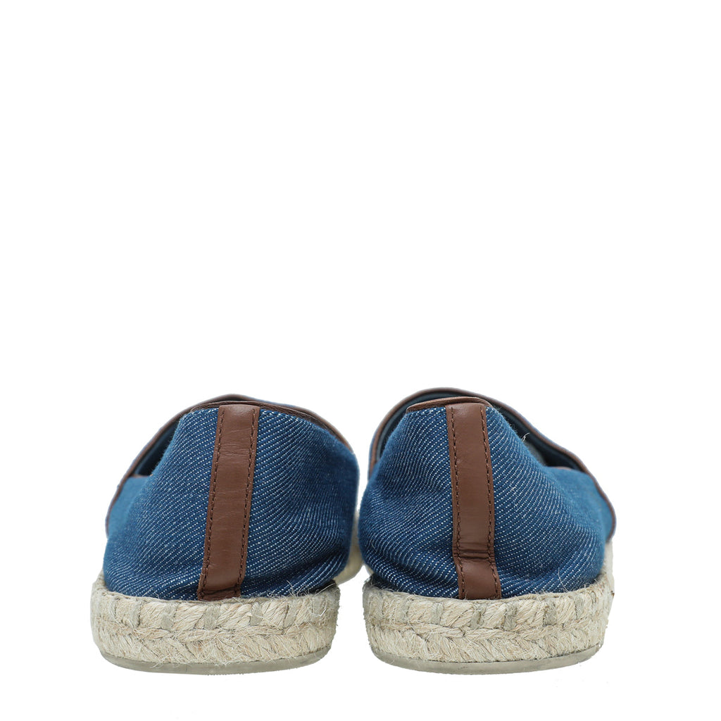 Louis Vuitton Blue Articles De Voyage Espadrille 37.5