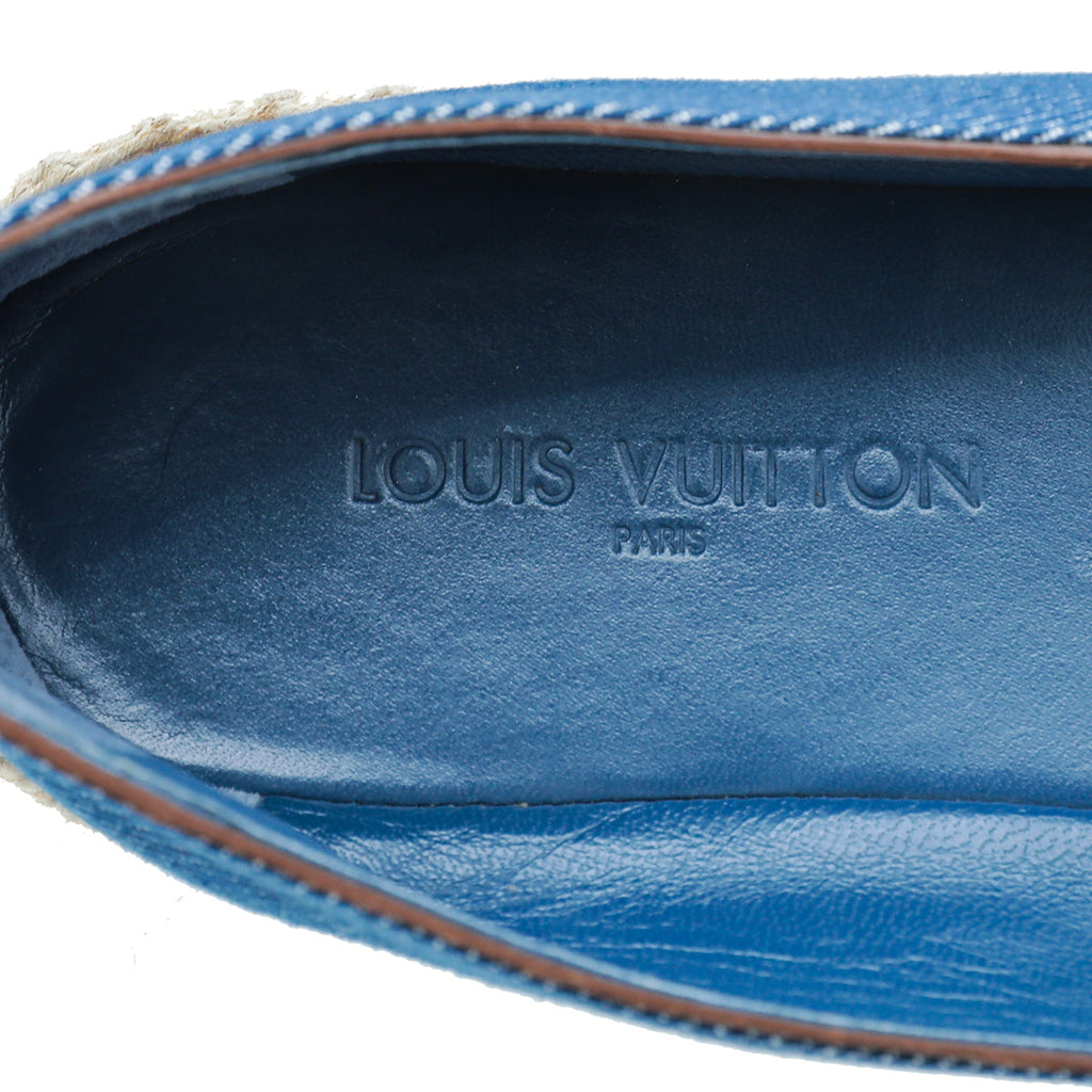 Louis Vuitton Blue Articles De Voyage Espadrille 37.5