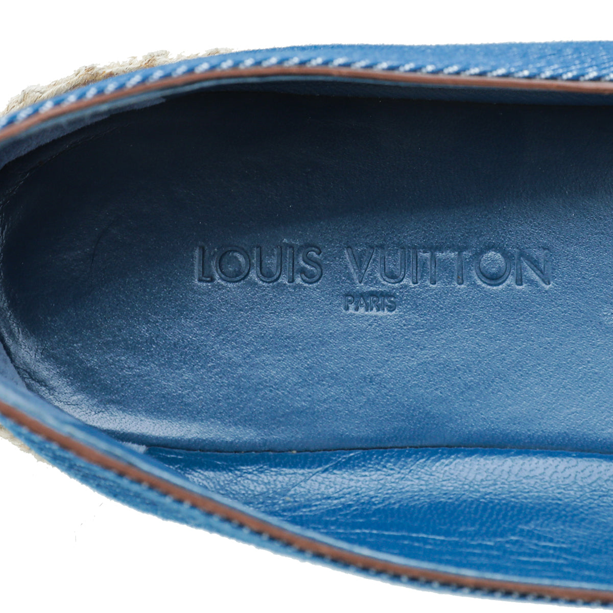 Louis Vuitton Blue Articles De Voyage Espadrille 37.5