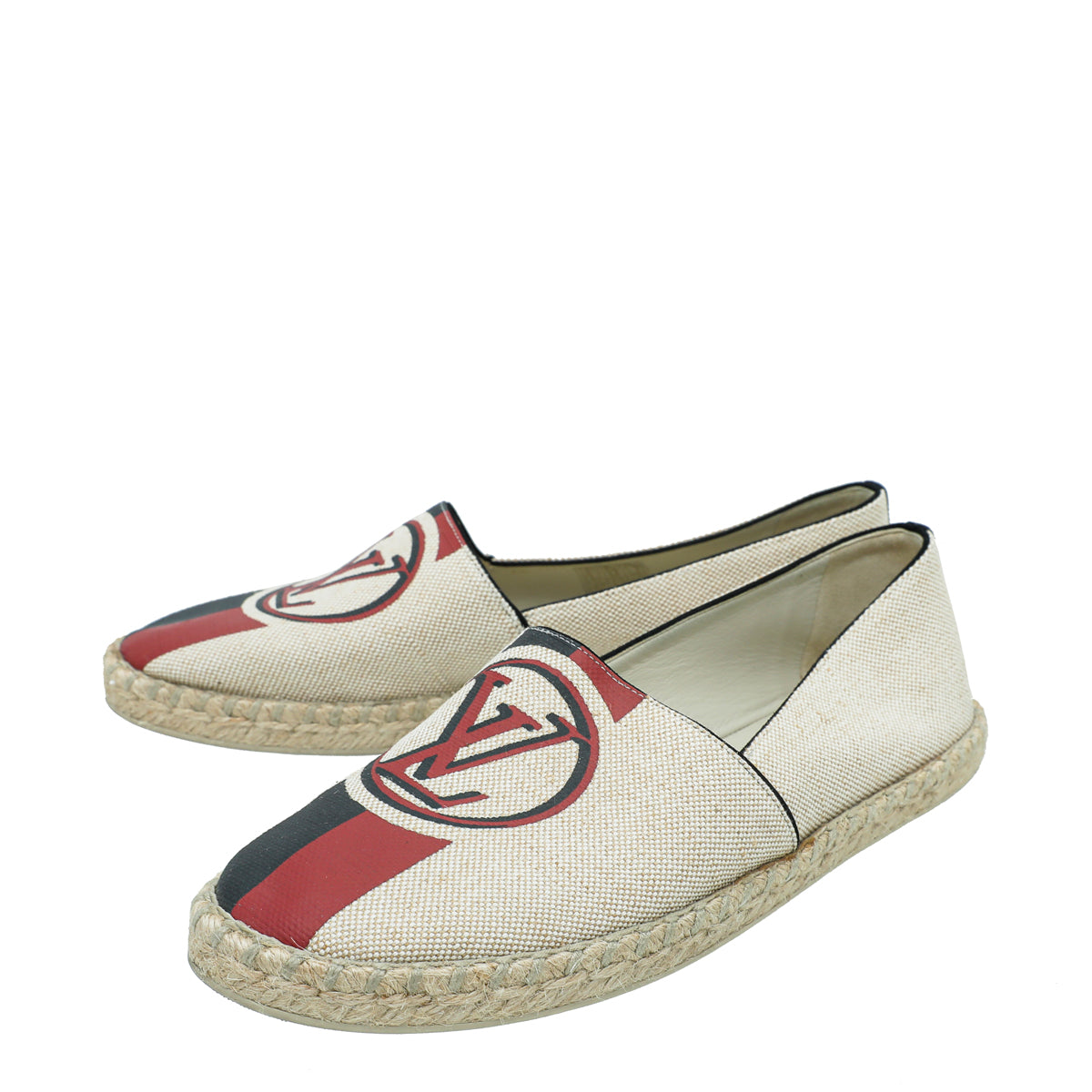 Louis Vuitton Light Beige Postcard Logo Espadrille 37.5