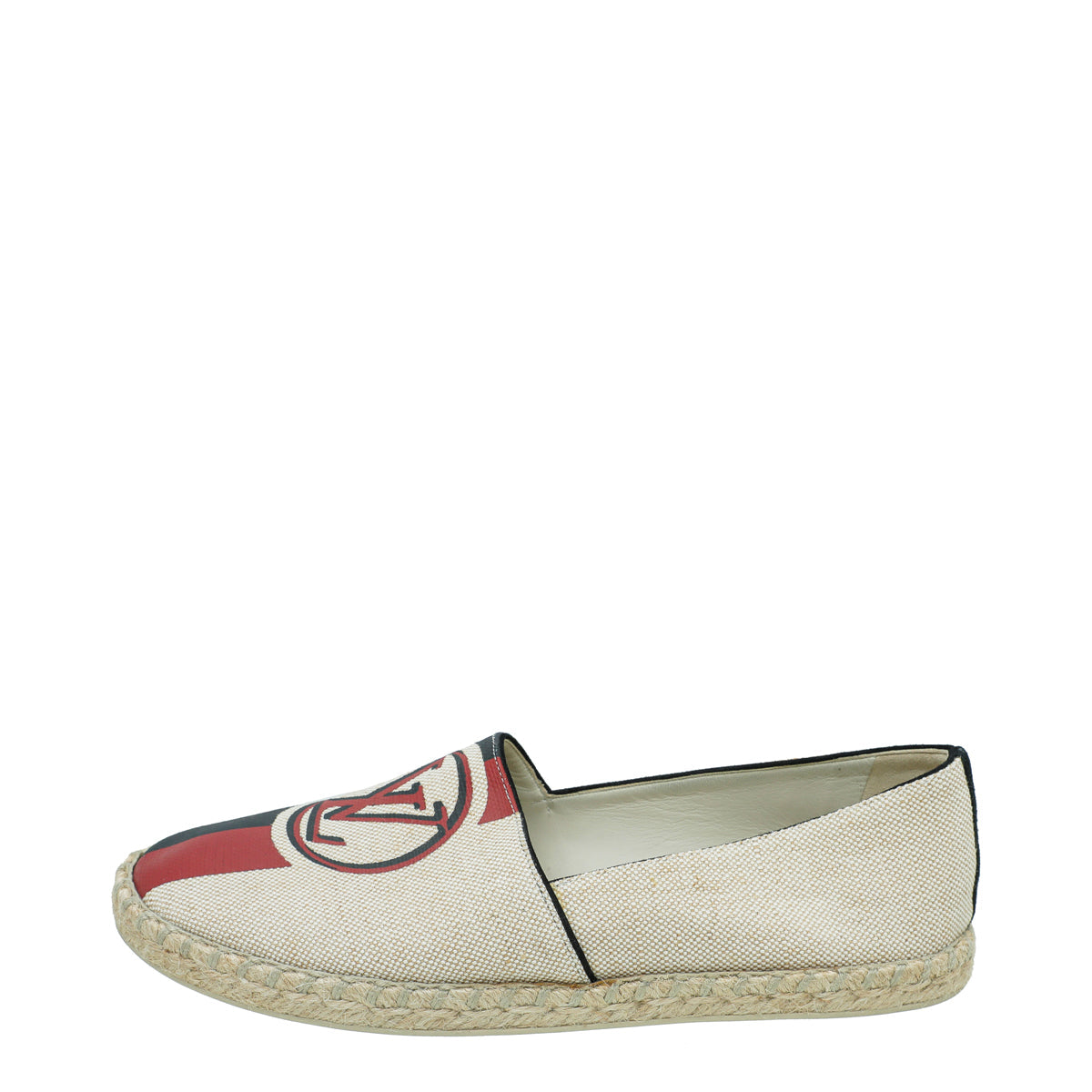 Louis Vuitton Light Beige Postcard Logo Espadrille 37.5