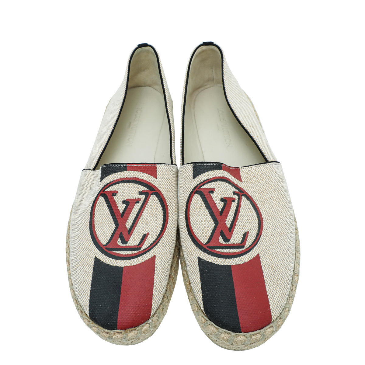 Louis Vuitton Light Beige Postcard Logo Espadrille 37.5