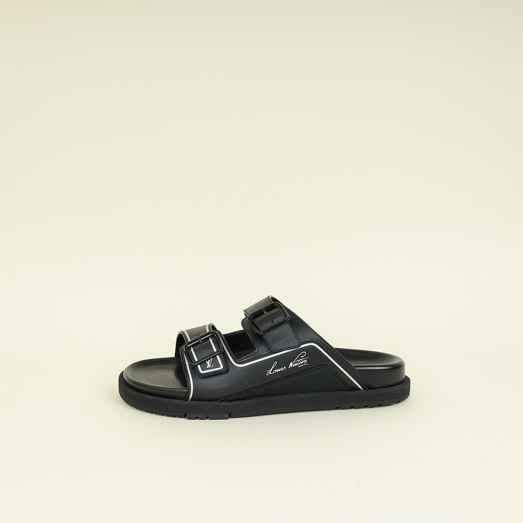 Louis Vuitton Black Trainer Slide Slippers Men's 11