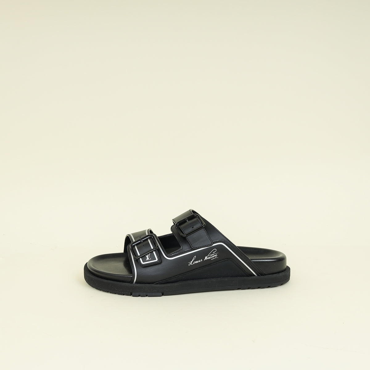 Louis Vuitton Black Trainer Slide Slippers Men's 11