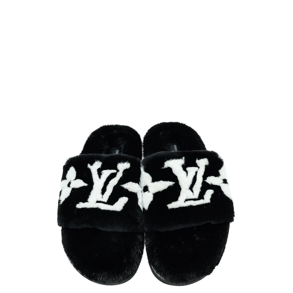Louis Vuitton Bicolor Mink Pool Pillow Comfort Mules 38