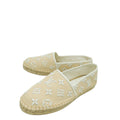 Louis Vuitton Bicolor Monogram-Embroidered Cotton Starboard Flat Espadrille 38