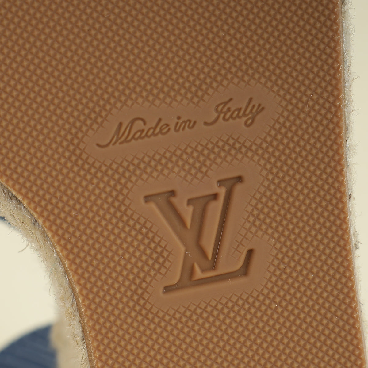 Louis Vuitton Dark Blue Isola Wedge Espadrille Sandal 38