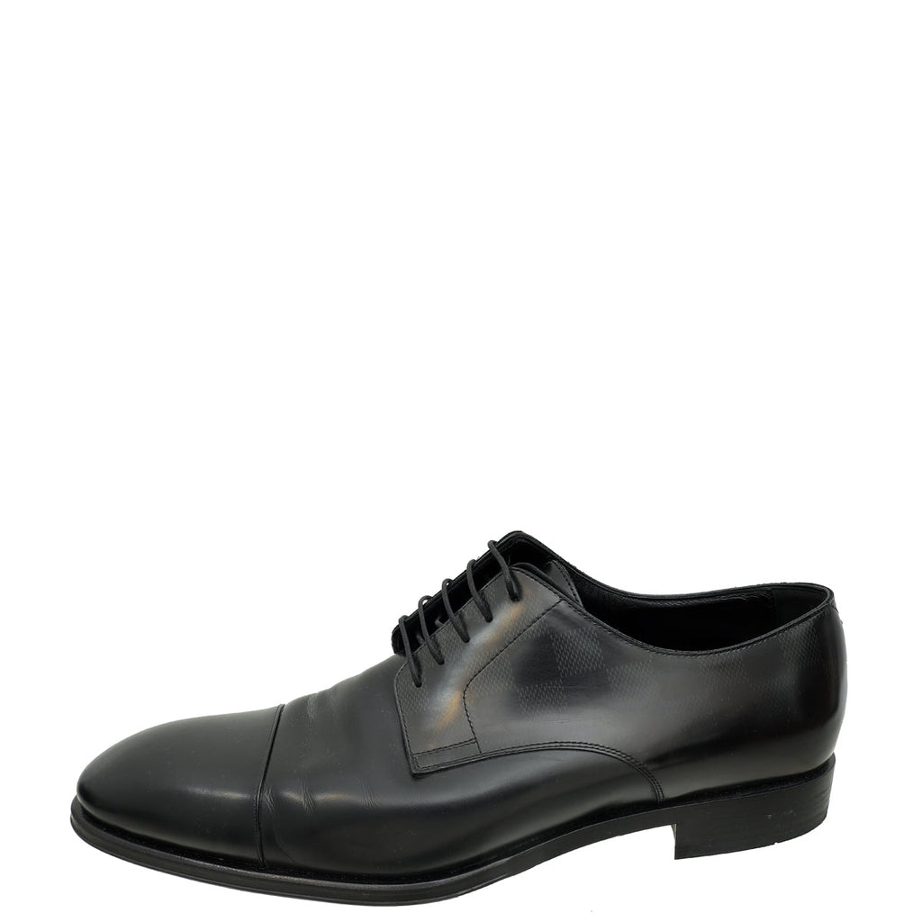 Louis Vuitton Black Minister Derby Mens Shoes 10