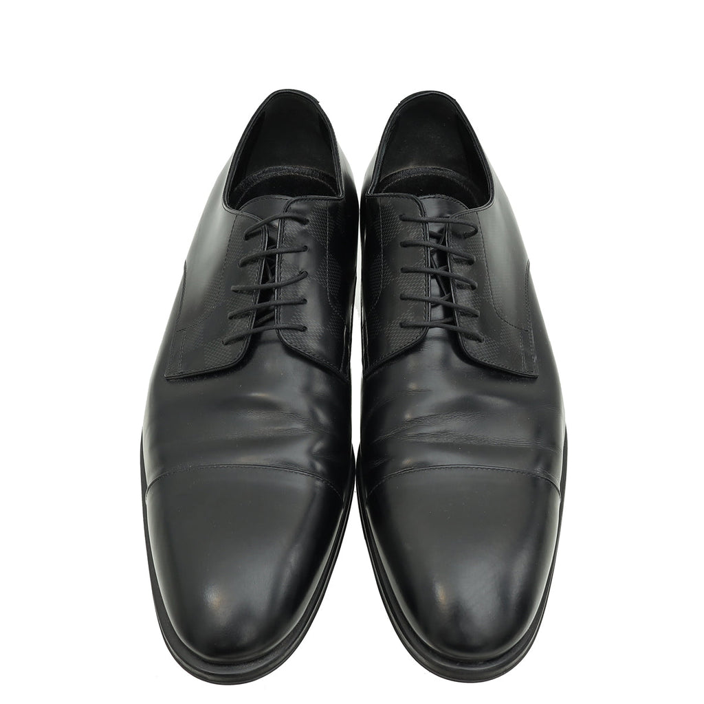 Louis Vuitton Black Minister Derby Mens Shoes 10