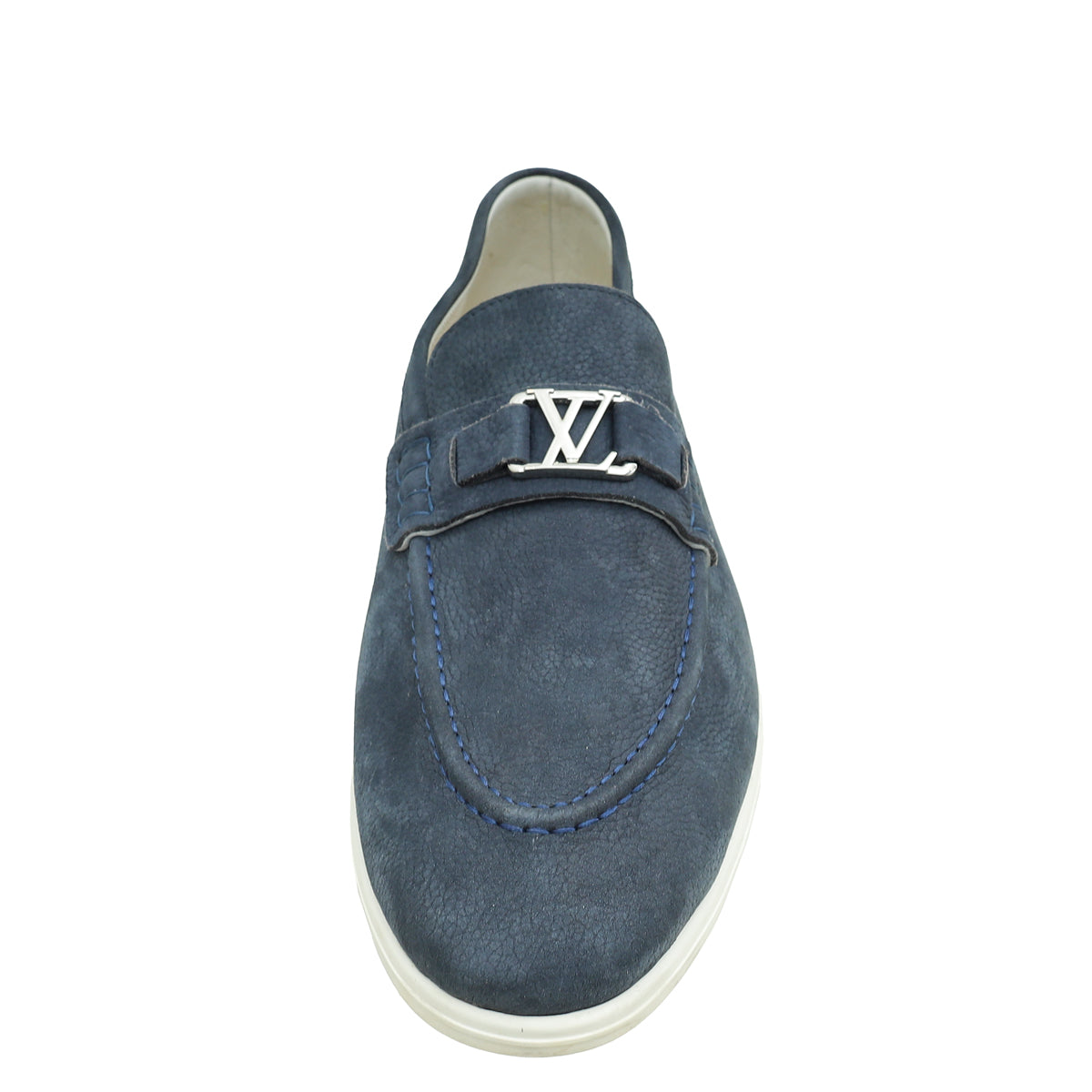 Louis Vuitton Navy Blue Estate Nubuck Men's Loafer 11