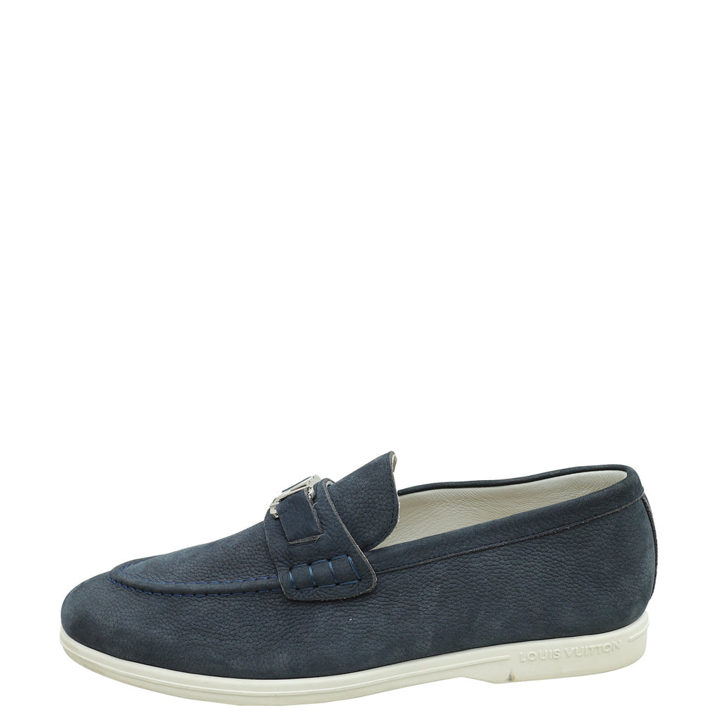 Louis Vuitton Navy Blue Estate Nubuck Men's Loafer 11