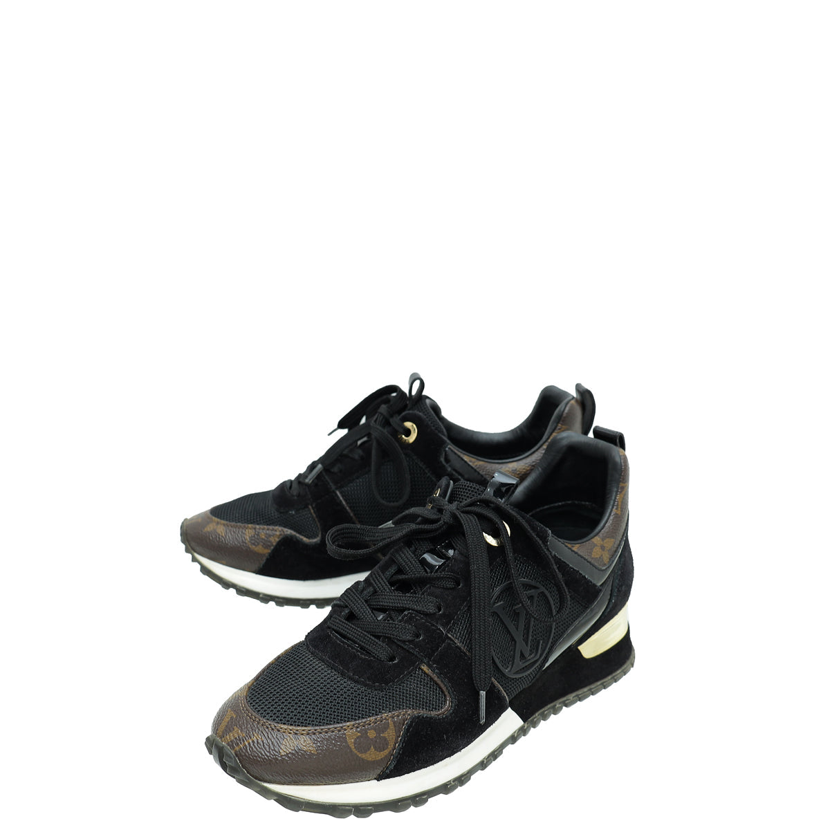 Louis Vuitton Monogram Black Run Away Sneaker 34.5