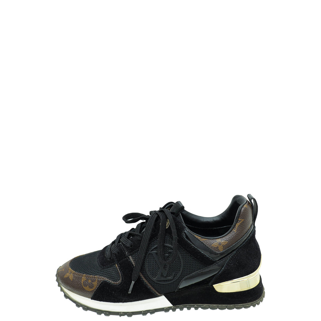 Louis Vuitton Monogram Black Run Away Sneaker 34.5