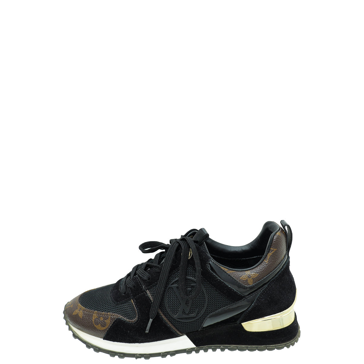 Louis Vuitton Monogram Black Run Away Sneaker 34.5