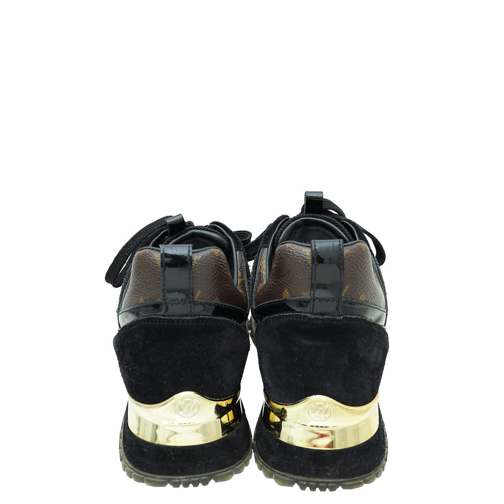 Louis Vuitton Monogram Black Run Away Sneaker 34.5