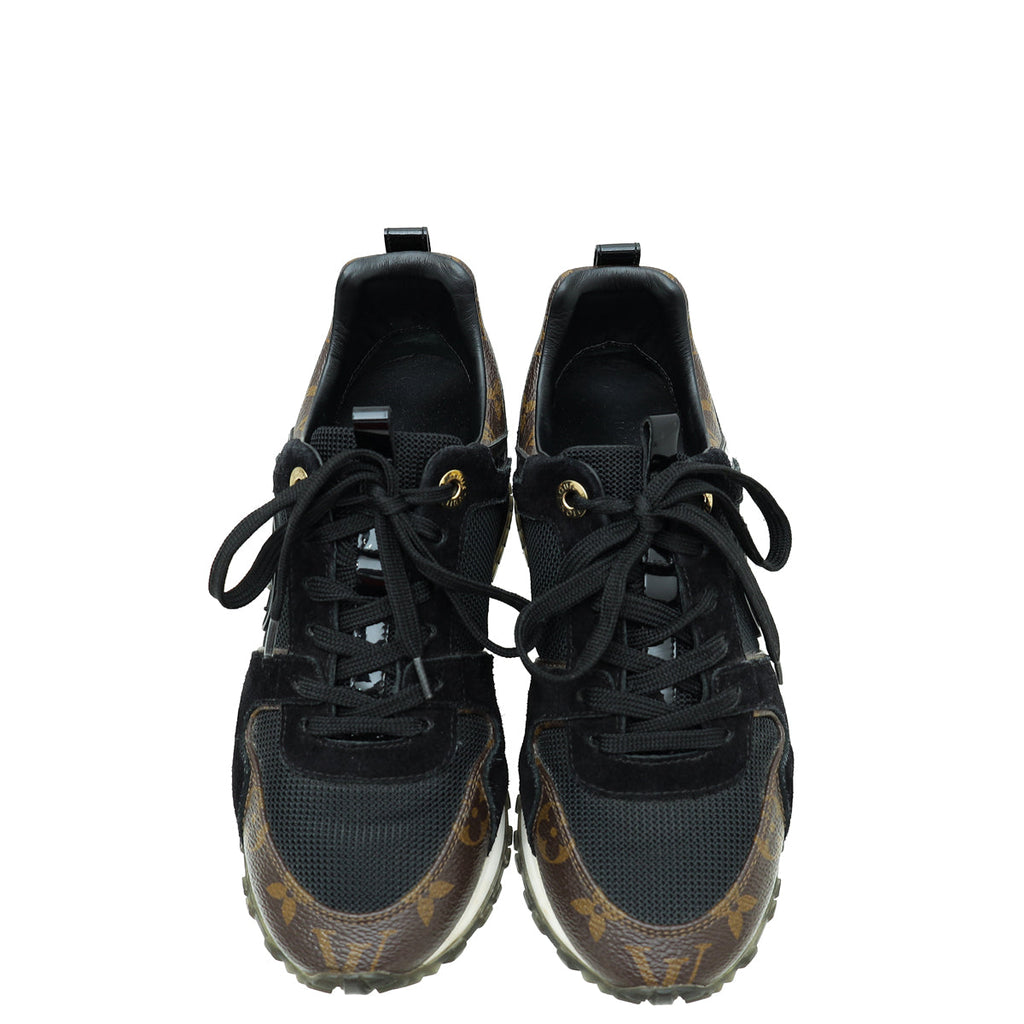 Louis Vuitton Monogram Black Run Away Sneaker 34.5