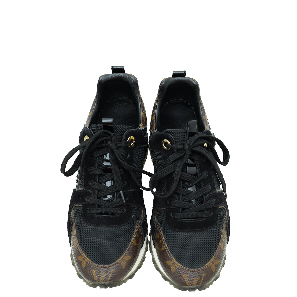 Louis Vuitton Monogram Black Run Away Sneaker 34.5