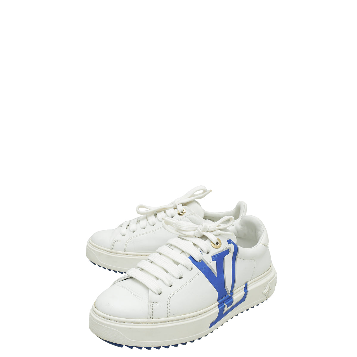 Louis Vuitton Bicolor Monogram Print Time Out Sneakers 35.5