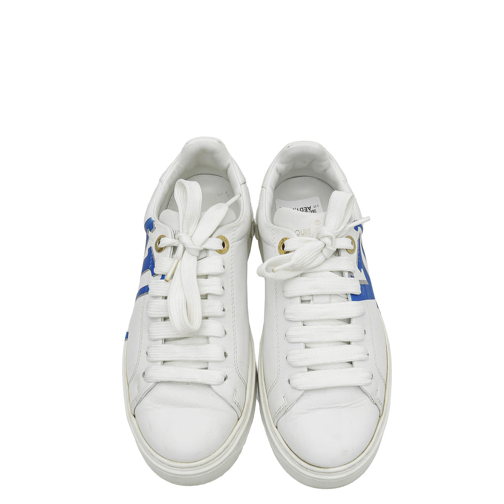 Louis Vuitton Bicolor Monogram Print Time Out Sneakers 35.5